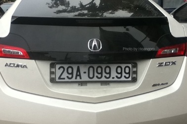 Acura ZDX biển mới tứ quý 9 tại Hà Nội