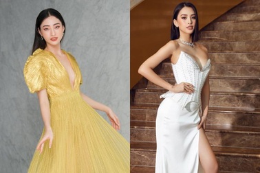 Hoa hậu "đua nhau" diện váy xẻ sâu khoe vòng 1 gợi cảm