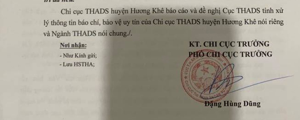 Cục THADS tỉnh Hà Tĩnh đau đầu vì cấp dưới bất tuân chỉ đạo, lạm quyền - 4 Cục THADS tỉnh Hà Tĩnh đau đầu vì cấp dưới bất tuân chỉ đạo, lạm quyền - 4