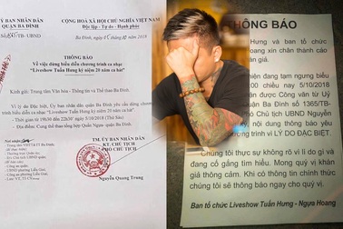 Luật sư nói gì về vụ liveshow của ca sĩ Tuấn Hưng đột ngột bị hoãn?