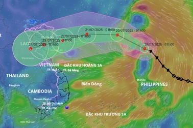 Bão Wipha vào Biển Đông, cảnh báo mưa khắp 18 tỉnh thành