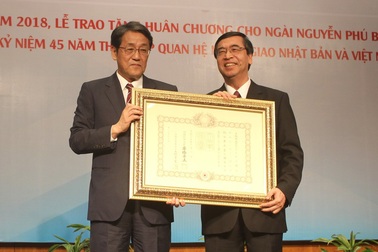 Nhật Bản trao Huân chương Mặt trời mọc cho cựu Đại sứ Việt Nam