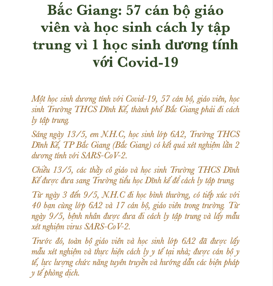 Hơn 54.000 học sinh, giáo viên bị cách ly vì Covid-19 - 9 Hơn 54.000 học sinh, giáo viên bị cách ly vì Covid-19 - 9