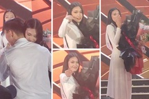 Đoàn Văn Hậu tặng hoa và ôm an ủi "bạn gái tin đồn" Doãn Hải My