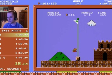 Video màn lập kỷ lục về tốc độ “phá đảo” game Super Marios Bros khiến người xem choáng ngợp