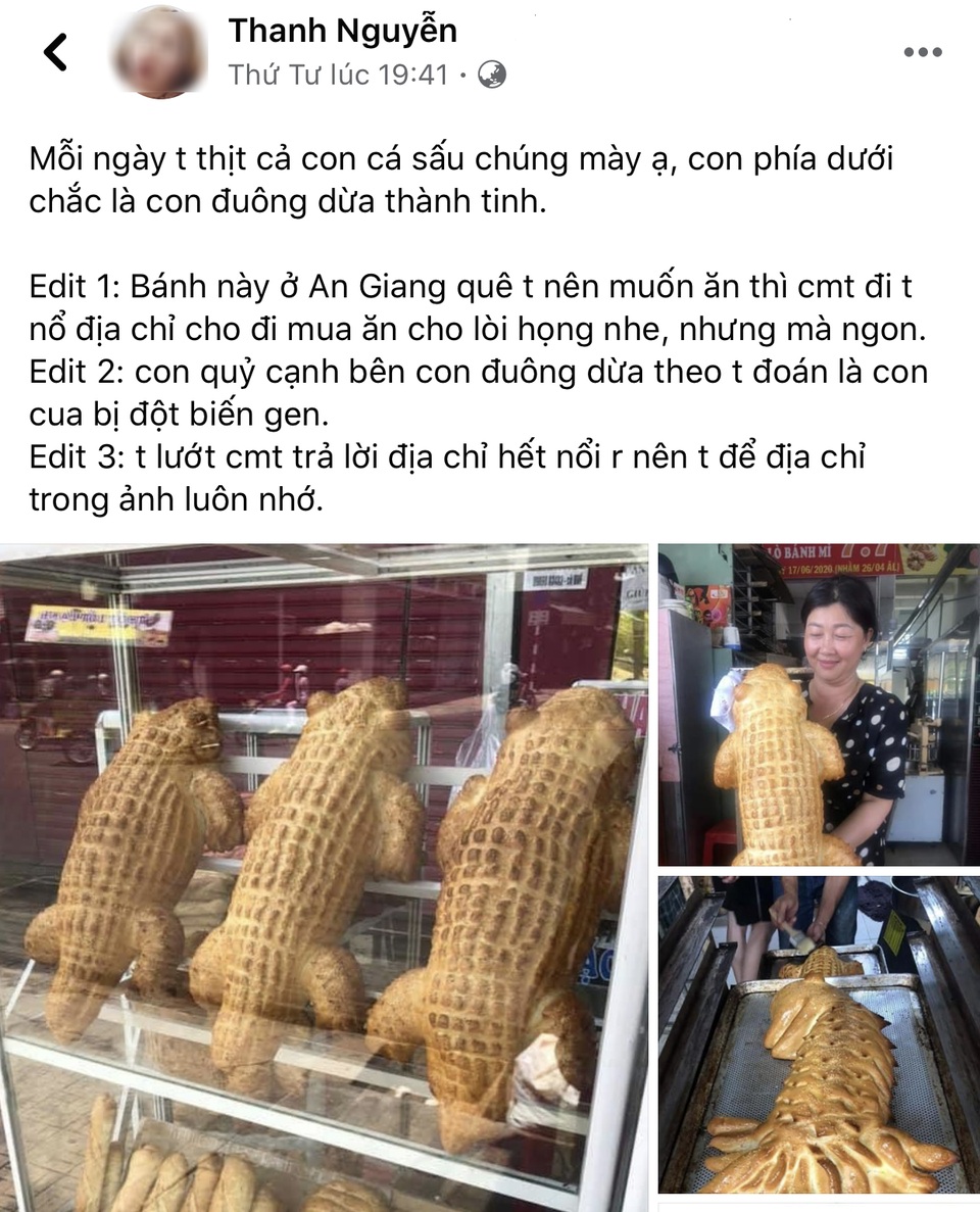 Dân mạng thích thú với bánh mì cá sấu siêu to khổng lồ - 1 Dân mạng thích thú với bánh mì cá sấu siêu to khổng lồ - 1
