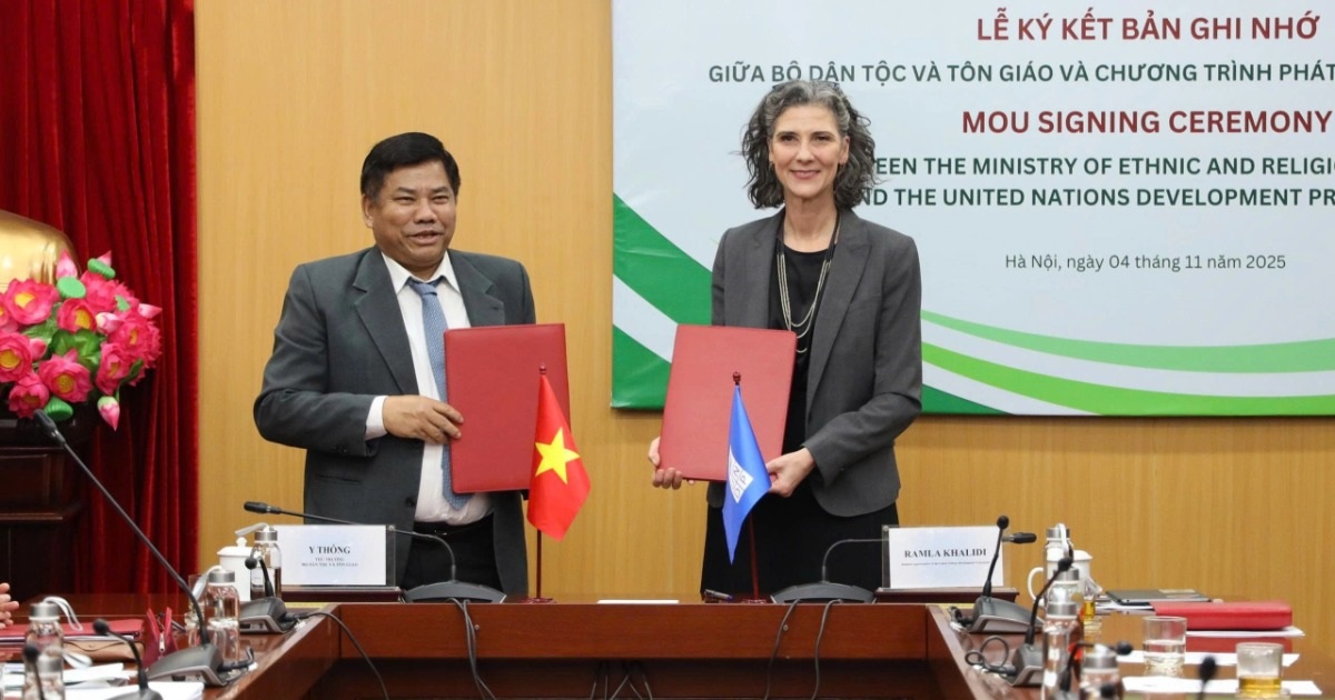 Bộ Dân tộc và Tôn giáo ký bản ghi nhớ hợp tác với UNDP