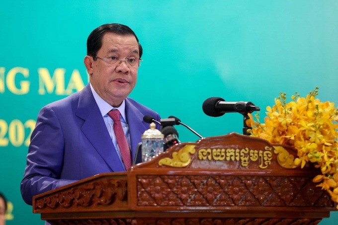 Thủ tướng Campuchia Samdech Techo Hun Sen phát biểu tại Diễn đàn.