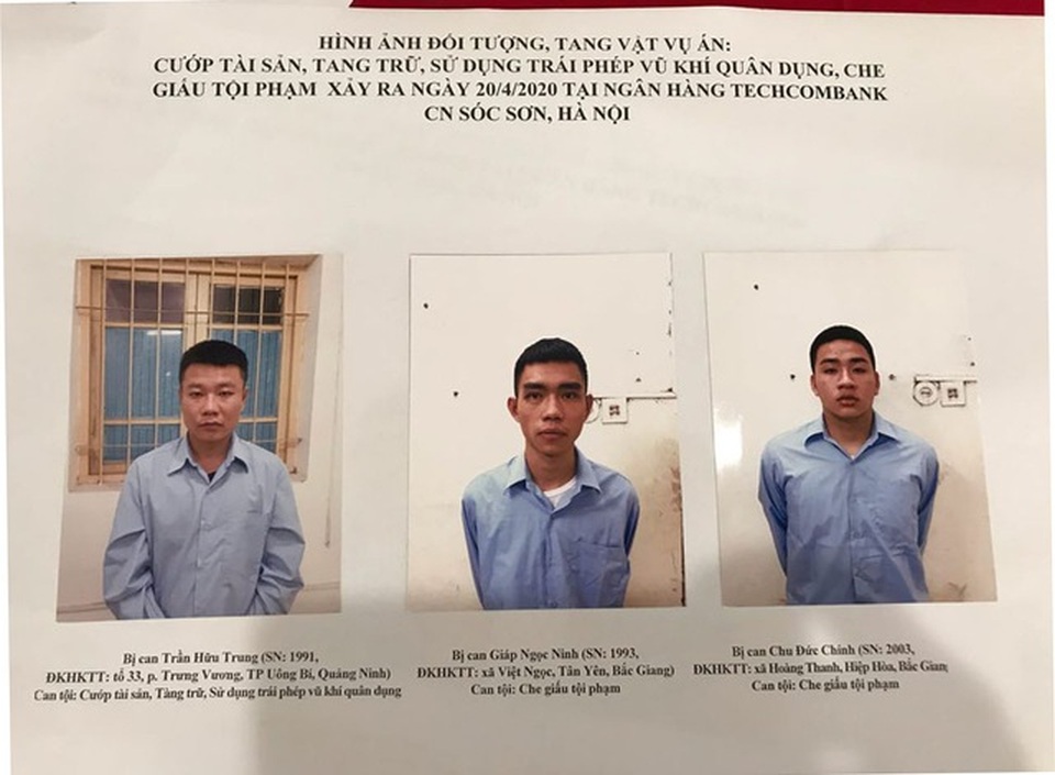 Vụ cướp ngân hàng ở Sóc Sơn: Đề nghị truy tố 3 đối tượng - 1 Vụ cướp ngân hàng ở Sóc Sơn: Đề nghị truy tố 3 đối tượng - 1