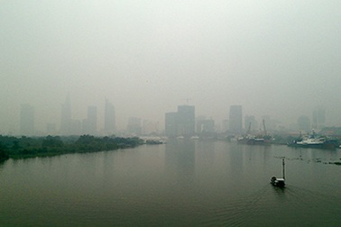 Sương mù bao phủ Sài Gòn