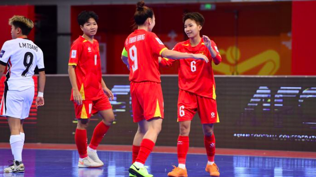 Tuyển futsal nữ Việt Nam thắng tưng bừng ở trận mở màn tại giải châu Á - 1 Tuyển futsal nữ Việt Nam thắng tưng bừng ở trận mở màn tại giải châu Á - 1
