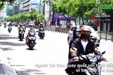 Người Sài Gòn quay quắt với thời tiết oi bức, độ ẩm cao