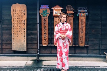 Chi Pu diện kimono đáng yêu trên đất Nhật