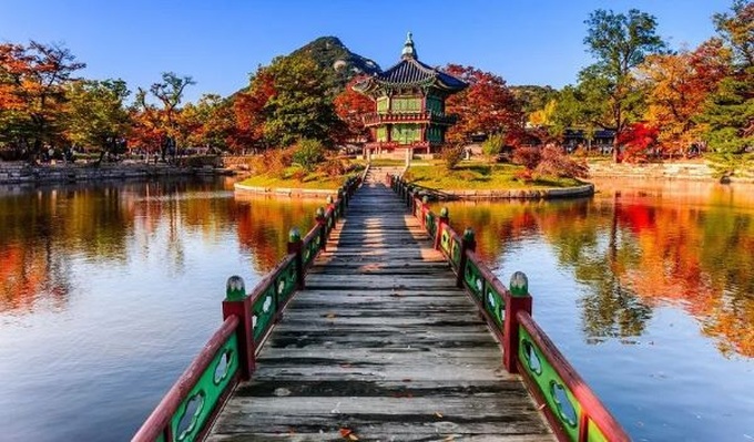 Vẻ đẹp mùa thu Hàn Quốc.