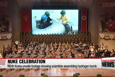 Triều Tiên chiếu video thử bom nhiệt hạch tại lễ ăn mừng