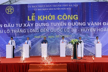 Khởi công tuyến đường vành đai nối Đại lộ Thăng Long với Quốc lộ 32
