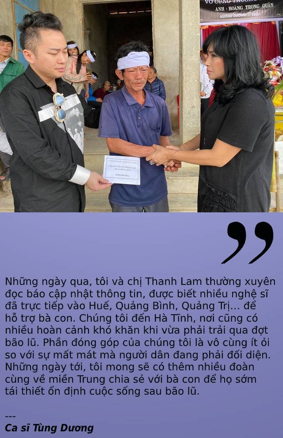 Những câu chuyện cảm động khi người nổi tiếng hướng về miền Trung - 4 Những câu chuyện cảm động khi người nổi tiếng hướng về miền Trung - 4