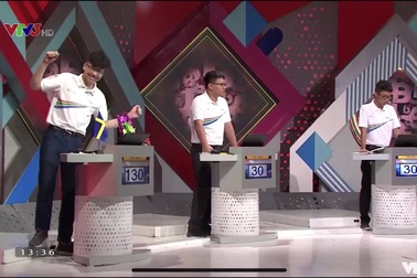 Thú vị khoảnh khắc biểu cảm vui tột độ của nam sinh Olympia vì trả lời đúng