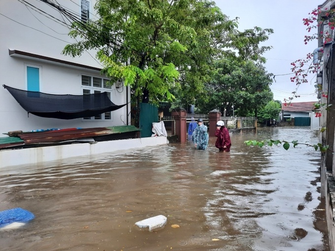 Nhiều khu vực đồng bằng ở Quảng Trị bị nước lũ gây ngập úng cục bộ 