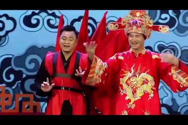 Tự Long và Xuân Bắc trong chương trình "Táo quân" 2018