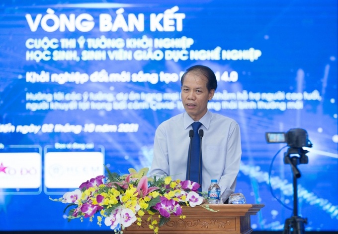 Ông Đỗ Năng Khánh, Phó Tổng cục trưởng Tổng cục Giáo dục nghề nghiệp phát biểu tại buổi lễ