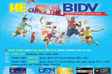 Hè bùng nổ cùng thẻ BIDV
