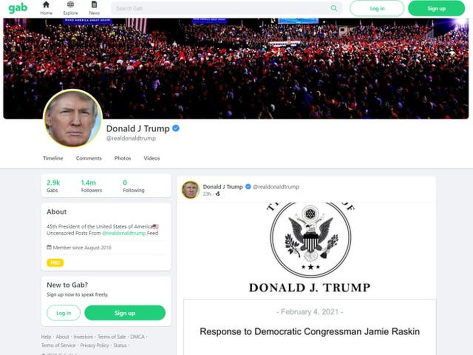 Ông Trump tái xuất trên mạng xã hội sau thời gian im hơi lặng tiếng - 1 Ông Trump tái xuất trên mạng xã hội sau thời gian im hơi lặng tiếng - 1