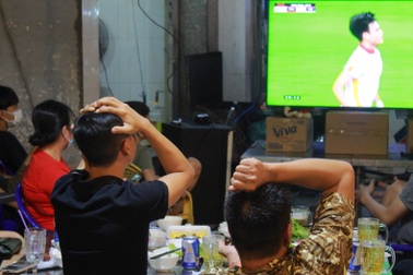 Người hâm mộ gục đầu tiếc nuối khi Việt Nam trở thành cựu vương tại AFF Cup