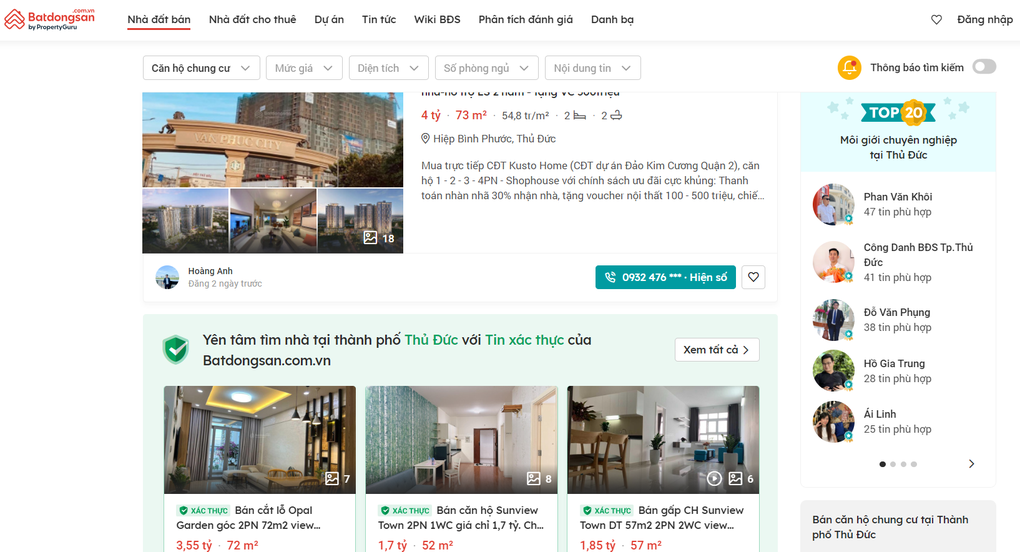 Người dùng của Batdongsan.com.vn hưởng lợi từ thông tin xác thực - 2 Người dùng của Batdongsan.com.vn hưởng lợi từ thông tin xác thực - 2