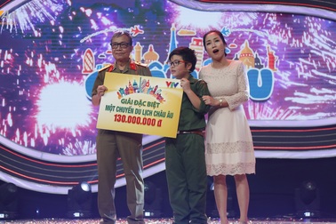 Bố và con trai nghệ sĩ Công Lý chiến thắng 130 triệu đồng ở gameshow