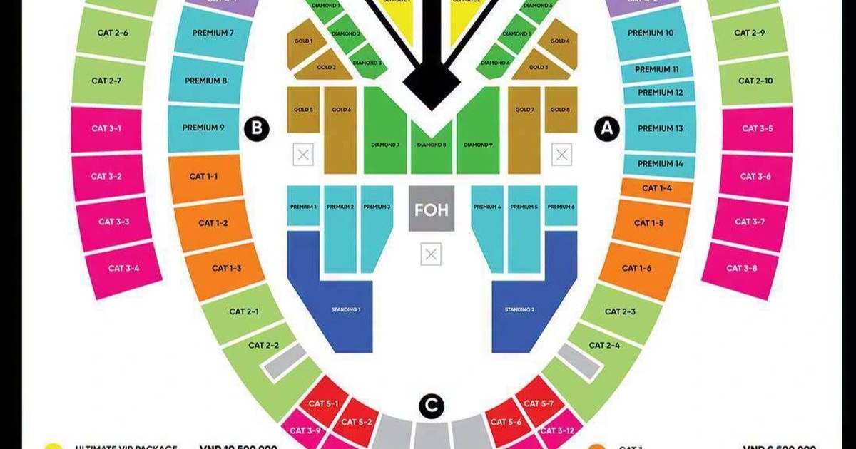Vé concert BIGBANG tại Hà Nội từ 1 triệu đồng đến 10,5 triệu đồng