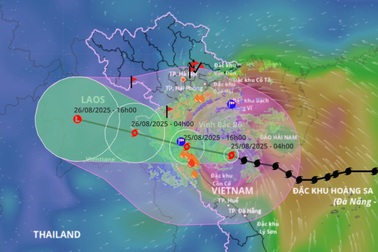 Bão Kajiki mạnh cấp 12-14 khi đổ bộ đất liền từ trưa đến chiều nay