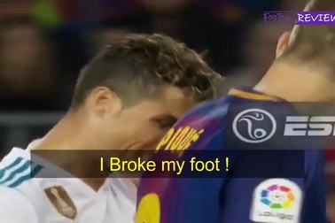 C.Ronaldo dính chấn thương trong trận đấu với Barcelona