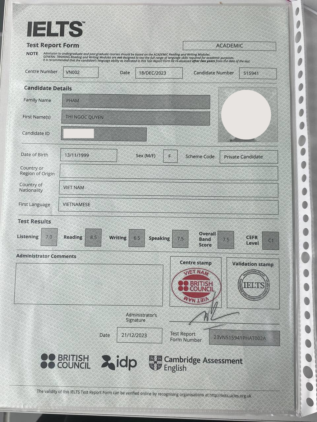 Nữ sinh chia sẻ bí quyết tự học IELTS tại nhà đạt điểm số cao - 1 Nữ sinh chia sẻ bí quyết tự học IELTS tại nhà đạt điểm số cao - 1