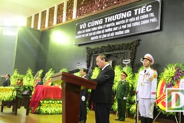 Toàn cảnh Lễ truy điệu Trung tướng Đồng Sỹ Nguyên