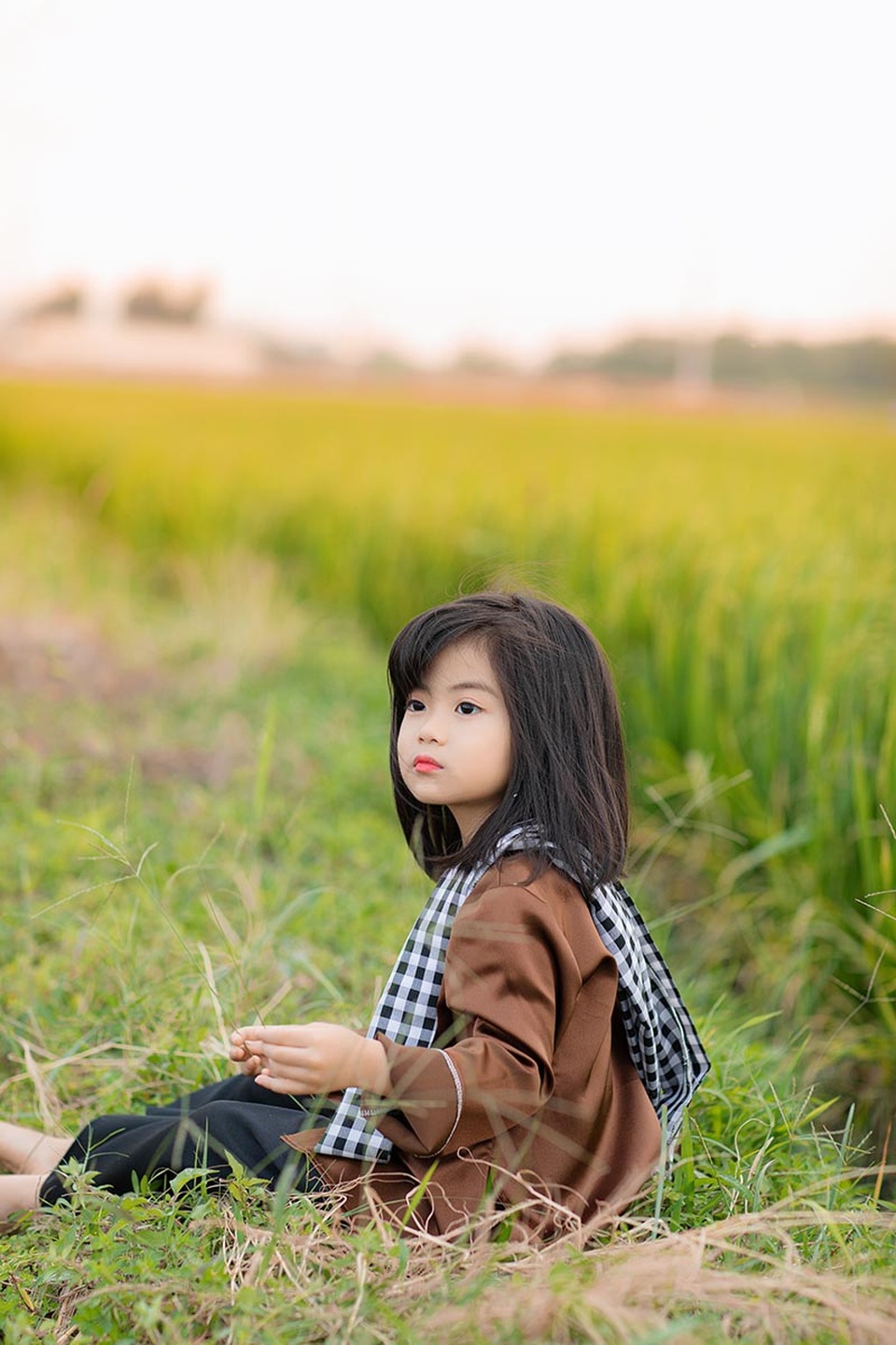 Bé gái xinh như thiên thần trên cánh đồng mùa lúa trổ bông - 7 Bé gái xinh như thiên thần trên cánh đồng mùa lúa trổ bông - 7