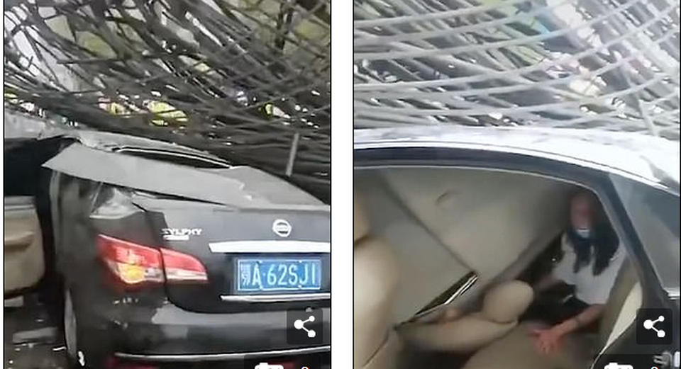 Cần cẩu đổ sập xuống đường cao tốc ở Vũ Hán, phá hủy một tòa nhà - 2 Cần cẩu đổ sập xuống đường cao tốc ở Vũ Hán, phá hủy một tòa nhà - 2