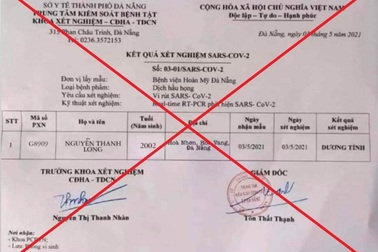 Đà Nẵng triệu tập người đăng kết quả dương tính SARS-CoV-2 giả lên mạng