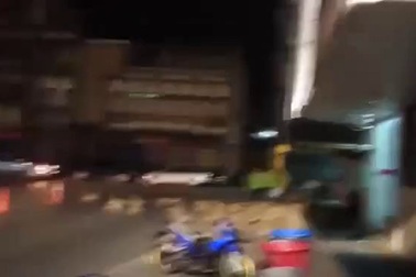 Video trăm con khỉ băng qua đường.