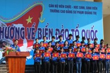 Sinh viên Quảng Trị ra “quyết tâm thư” phản đối Trung Quốc hạ đặt giàn khoan trái phép