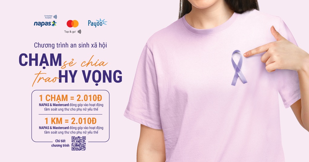 Napas, Mastercard, Payoo tặng gói tầm soát ung thư, xét nghiệm HPV cho phụ nữ yếu thế - 1 Napas, Mastercard, Payoo tặng gói tầm soát ung thư, xét nghiệm HPV cho phụ nữ yếu thế - 1