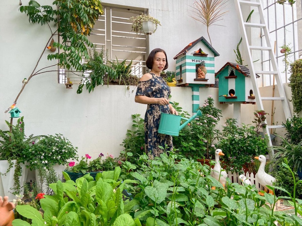Tái chế đồ cũ, gia chủ Hải Phòng làm vườn sân thượng đẹp như công viên - 1 Tái chế đồ cũ, gia chủ Hải Phòng làm vườn sân thượng đẹp như công viên - 1