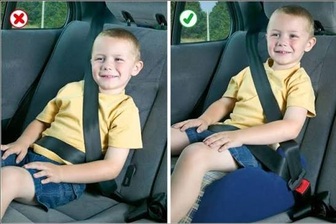 Dùng dây an toàn cho trẻ em sai cách có thể gây thêm chấn thương