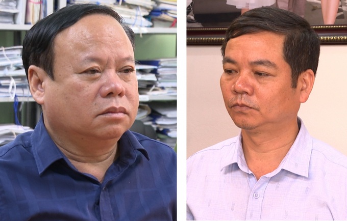 Mai Quang Bính (Trái) và Vũ Văn Phụng - Ảnh: Công an Thanh Hóa