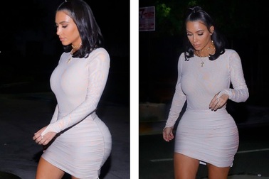 Chị em nhà Kardashian đua nhau diện váy "chật ních"