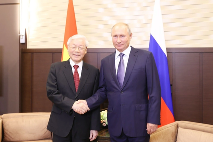 Tổng Bí thư Nguyễn Phú Trọng trao đổi thư mừng với Tổng thống Nga Putin