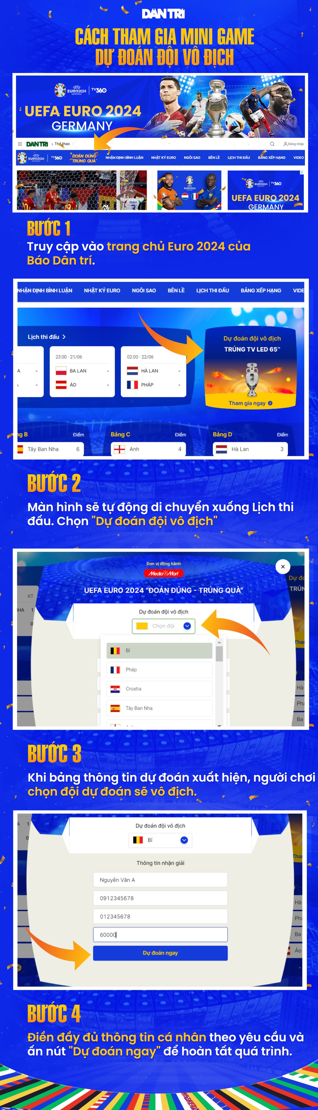 Xem Euro 2024 trúng thưởng lớn cùng mini game Dự đoán đội vô địch - 2 Xem Euro 2024 trúng thưởng lớn cùng mini game Dự đoán đội vô địch - 2