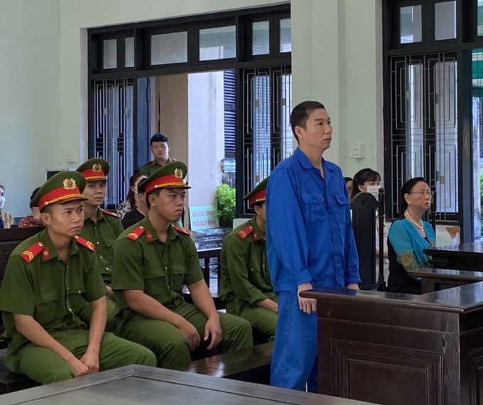 Bị cáo Ngô Văn Quốc tại phiên toà xét xử sơ thẩm. Ảnh: TS