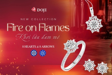 Cận cảnh bộ sưu tập kim cương "rực lửa" của DOJI