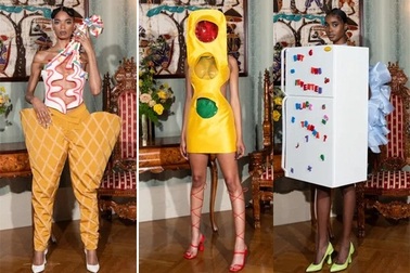 Bộ sưu tập kỳ lạ: Người mẫu "mặc" tủ lạnh, đèn giao thông, bàn cờ